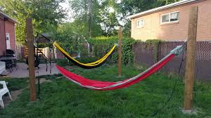 See more ideas about backyard hammock, backyard, hammock. Hammock Posts Installed On The Backyard Hammocks
