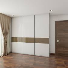 brown 3 door sliding wardrobe design