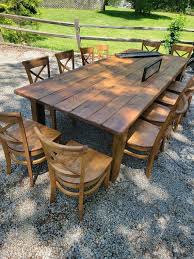 Rustic Farm Table 10 Foot Set W You