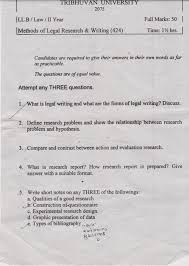 methods of legal research writing question paper  