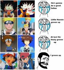 Naruto and his friends watch dragon balls z abridged but the version is them sorry about dbz fan. Ash Vs Taichi Vs Naruto Vs Goku Ash Ketchum S Age Know Your Meme