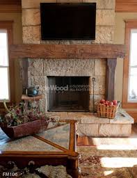 Reclaimed Wood Fireplace Manels