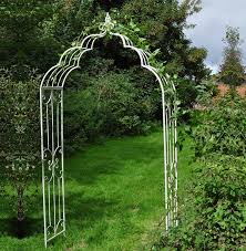 Vintage Metal Rose Arch Cream The