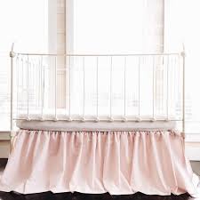 baby pink farmhouse crib skirt girl