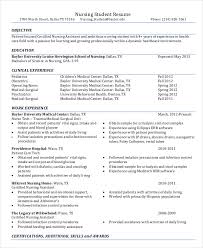 Resume Sample For Nursing Students Magdalene Project Org