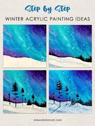 8 easy winter painting ideas