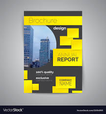 Annual Report Book Cover Template Abstract Vector Image