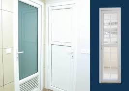 Polished White Upvc Glass Bathroom Door