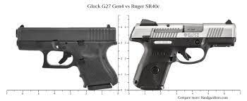 glock g27 gen4 vs ruger sr40c size