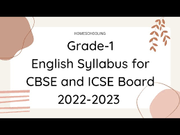 grade 1 english syllabus 2022 23 for