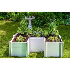 vinyl keyhole composting garden