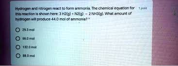nitrogen react to form ammonia