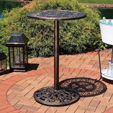 Patio Outdoor Round High Top Pub Table