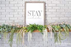 spring mantel display with cascading