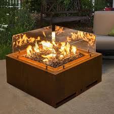 Square Propane Fire Pit With 4