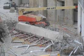 worker injured after concrete beam