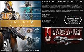 Destiny rise of iron bundle. Destiny The Collection Release Date More