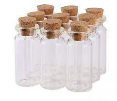 100 10ml Small Mini Glass Bottles With