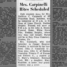 obituary for carpinelli carpinelli