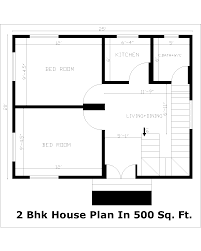 2 bhk house plan in 500 sq ft 2 bhk