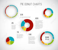 Colorful Vector Donut Pie Chart Templates For Your Reports Infographics