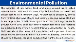environmental pollution paragraph 100
