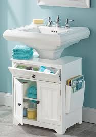 7 genius pedestal sink storage ideas