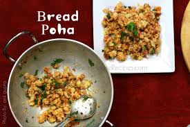 bread poha recipe with curd breakfast