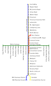 metro subway baltimore metro map