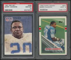 All > all psa > psa 10 gem mint. Lot Of 2 Psa Graded Barry Sanders Football Cards With 1991 Pro Set 388 Psa 10 1989 Topps Traded 83t Rc Psa 9 Pristine Auction