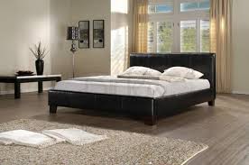 super kingsize faux leather bed frame