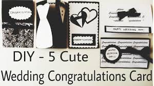 However, if you prefer to be cost effective through homemade wedding card ideas, you are highly recommended to get the most out of the cardstock. Diy 5 Cute Wedding Congratulation Cards Handmade Cards Easy Craft Idea Youtube