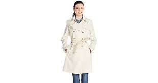 Via Spiga Natural Double Breasted Trench Coat With Belt Lyst