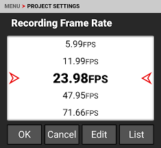recording frame rate