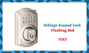 schlage keypad lock flashing red 4
