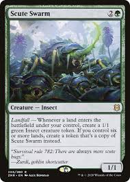 A large number of insects or other small organisms, especially when in. Scute Swarm Zendikar Rising Znr 203 Scryfall Magic The Gathering Search