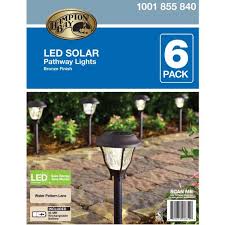 How to choose the best solar led garden and landscape lights later in the article. Hampton Bay Solar Bronze Outdoor Integrated Led Landscape Path Light With Water Patterned Lens 6 Pack Nxt 74006 The Home Depot