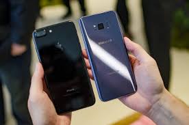 The samsung galaxy s8 and samsung galaxy s8 plus have an almost identical design, with a glass back, a metal frame and tiny bezels above and below the screen. Samsung Galaxy S8 Plus Vs Iphone 7 Plus Specs Comparison Digital Trends