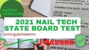 2021 nc nail tech state board written