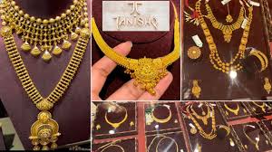 tanishq gold necklace set designs with