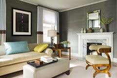 grey walls with a beige or ivory sofa
