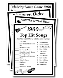 Entertainment by decade this category is for questions and answers related to the 1960s, as asked by users of funtrivia.com. 1960 Birthday Trivia Game 1960 Birthday Parties Games Etsy 60th Birthday Ideas For Dad 60th Birthday Ideas For Mom 60th Birthday Party Themes