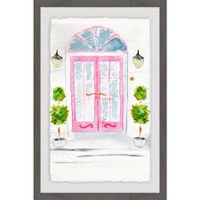 Marmont Hill Handmade Pink French Doors Framed Print 16 X 24