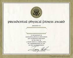presidential physical fitness award