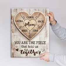 custom mothers day puzzle canvas