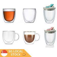 Double Wall Glass Cup Mug Double Walled