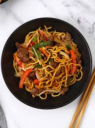 ground beef noodle stir fry