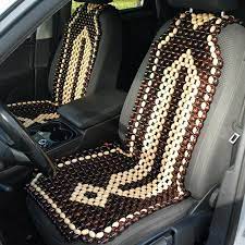 Bead Car Seat Cover 2 Pcs Wooden Seat