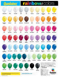 Balloon Color Chart Celebrations