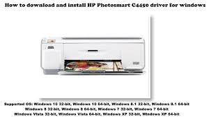 Hp photosmart c4580 treiber downloads. How To Download And Install Hp Photosmart C4450 Driver Windows 10 8 1 8 7 Vista Xp Youtube
